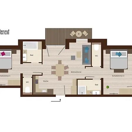公寓 Stoanmandl Wohlfuehlappartements 施图拜河谷新施蒂夫特